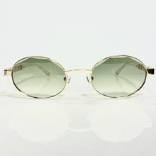 Ovoid Glasses - Gold Plated | Luxury Green Shade | Diamond Cut Lens