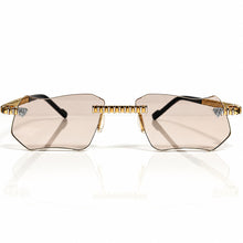 Magic Glasses - Two-Tone Whithegold & Rose Plated | Lavish Pink Shade | Diamond Shape Lens