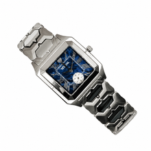 Sehgal Marbleous Watch - Royal Blue Marble - White Gold plated