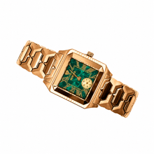 Sehgal Marbleous Watch - Emerald Green - Rose Gold plated