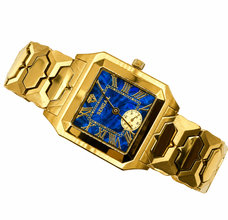 Sehgal Marbleous Watch - Royal Blue Marble - Gold plated
