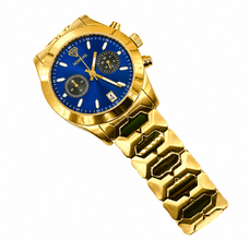 Sehgal Maharaja Watch - Gradient Blue - Gold Plated