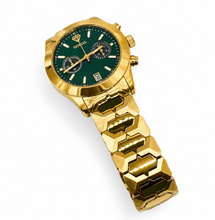 Sehgal Maharaja Watch - Gradient Emerald Green - Gold Plated
