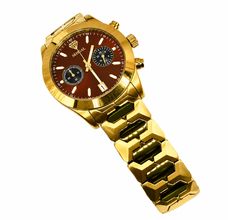 Sehgal Maharaja Watch - Gradient Chocolate Brown - Gold Plated