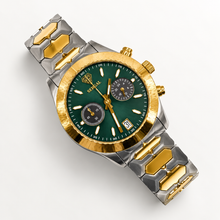 Sehgal Maharaja Watch - Gradient Emerald Green - Two-Tone Gold Plated