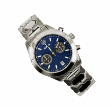 Sehgal Maharaja Watch - Gradient Blue - White Gold Plated