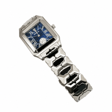 Sehgal Marbleous Watch - Royal Blue Marble - White Gold plated
