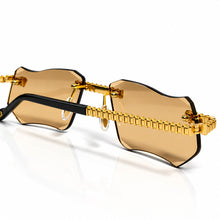 Magic Glasses - Gold Plated | Caramel Shade | Diamond Shape Lens