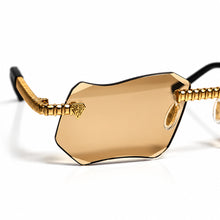 Magic Glasses - Gold Plated | Caramel Shade | Diamond Shape Lens