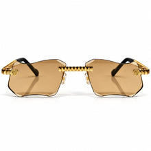 Magic Glasses - Gold Plated | Caramel Shade | Diamond Shape Lens