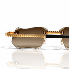 Magic Glasses - Gold Plated | Chocolate Brown Shade | Diamond Shape Lens