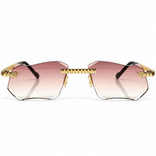Magic Glasses - Gold Plated | Gradient Beige Shade | Diamond Shape Lens