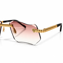 Magic Glasses - Gold Plated | Gradient Beige Shade | Diamond Shape Lens