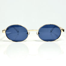 Ovoid Glasses - Gold Plated | Magical Blue Shade | Diamond Cut Lens