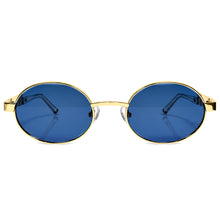 Ovoid Glasses - Gold Plated | Magical Blue Shade | Diamond Cut Lens