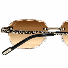Nugget Glasses - Whitegold plated | Polished Diamond Cuts | Brown Ruby