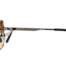 Nugget Glasses - Whitegold plated | Polished Diamond Cuts | Brown Ruby