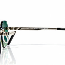 Nugget Glasses - Whitegold plated | Polished Diamond Cuts | Emarald Green