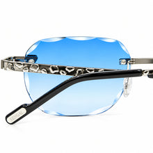 Nugget Glasses - Whitegold plated | Polished Diamond Cuts | Heavenly Blue