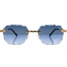 Nugget Glasses - Gold plated | Polished Diamond Cuts | Magical Blue