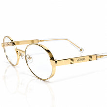 Ovoid Glasses - Gold Plated | Classy Transparant Shade | Diamond Cut Lens