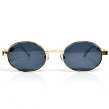 Ovoid Glasses - Gold Plated | Dark Grey Shade | Diamond Cut Lens