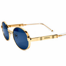 Ovoid Glasses - Gold Plated | Magical Blue Shade | Diamond Cut Lens