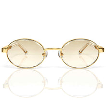 Ovoid Glasses - Gold Plated | Minty Green Shade | Diamond Cut Lens
