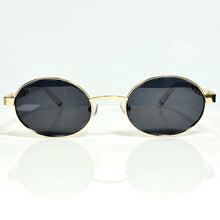 Ovoid Glasses - Gold Plated | Pitch Black Shade | Diamond Cut Lens
