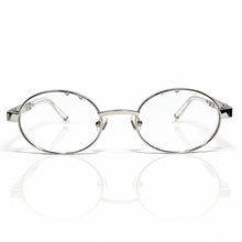 Ovoid Glasses - Whitegold Plated | Classy Transparant Shade | Polished Diamond Cut Lens