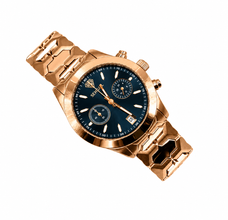 Sehgal Maharaja Watch - Gradient Pitch Black - Rose Gold Plated