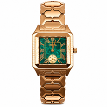 Sehgal Marbleous Watch - Emerald Green - Rose Gold plated