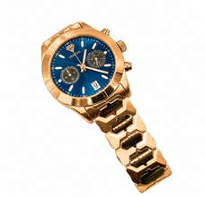 Sehgal Maharaja Watch - Gradient Blue - Rose Gold Plated