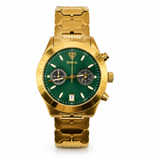 Sehgal Maharaja Watch - Gradient Emerald Green - Gold Plated