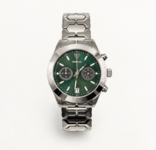Sehgal Maharaja Watch - Gradient Emerald Green - White Gold Plated