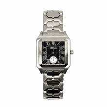 Sehgal Marbleous Watch - Black Marble - White Gold Plated