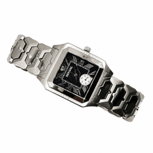 Sehgal Marbleous Watch - Black Marble - White Gold Plated