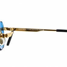 Nugget Glasses - Gold plated | Polished Diamond Cuts | Magical Blue