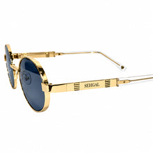 Ovoid Glasses - Gold Plated | Dark Grey Shade | Diamond Cut Lens
