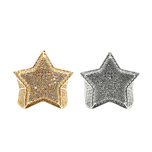 VVS Moissanite Large Star Ring - Silver 925 & Silver 925 Gold Plated)