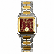 Sehgal Marbleous Watch - Ruby Brown - Two-Tone Gold Plated