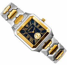 Sehgal Marbleous Watch - Black Marble - Two-Tone Gold Plated