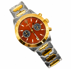 Sehgal Maharaja Watch - Gradient Chocolate Brown - Two-Tone Gold Plated
