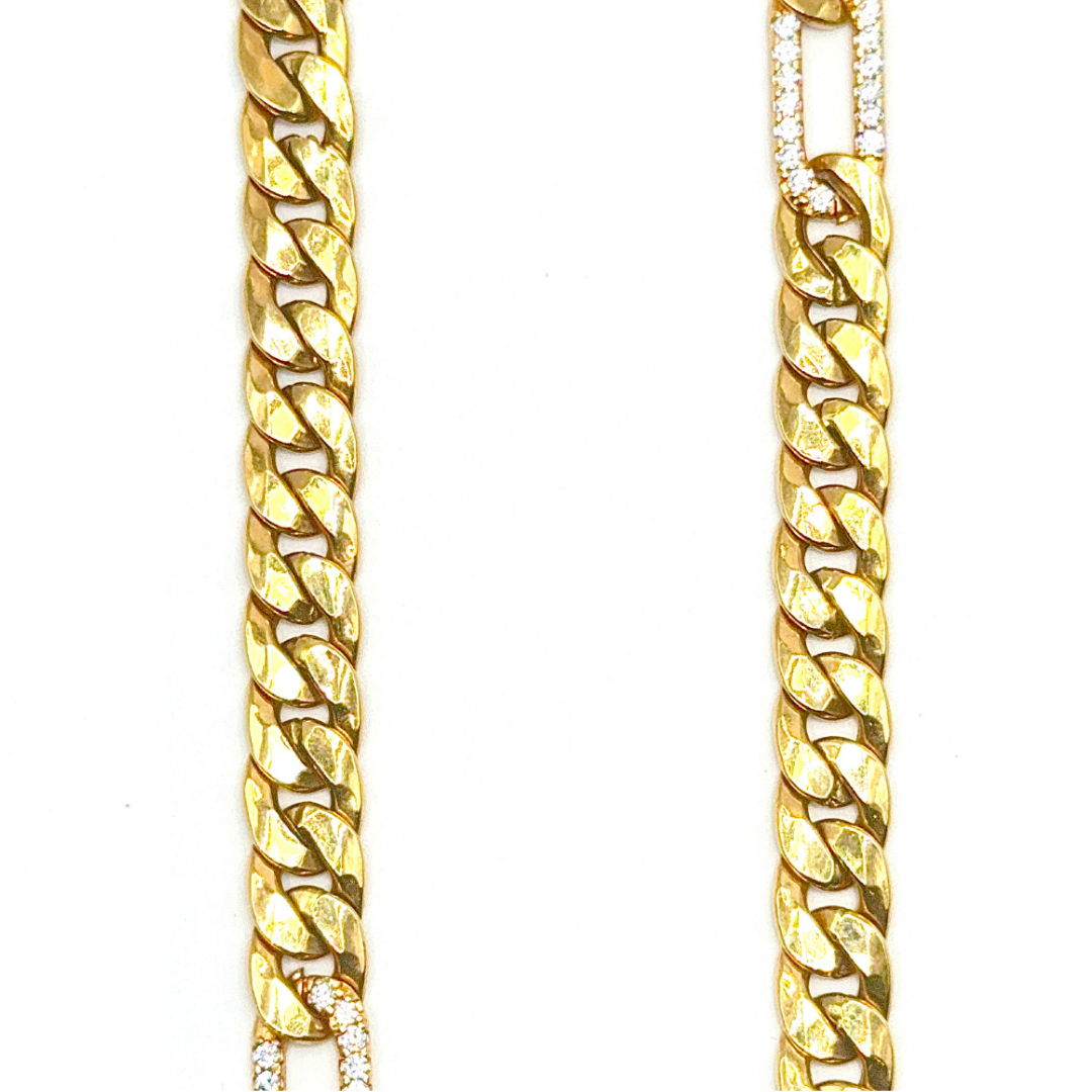 CUBAN LINK CHAIN-18K-7,1MM/62CM