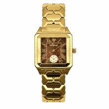 Sehgal Marbleous Watch - Ruby Brown - Rose Gold Plated