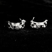 Crystal Square Studs Earrings - Silver 925