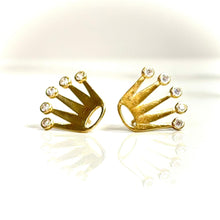 Crown Earrings Small - 14 carat gold EARV2