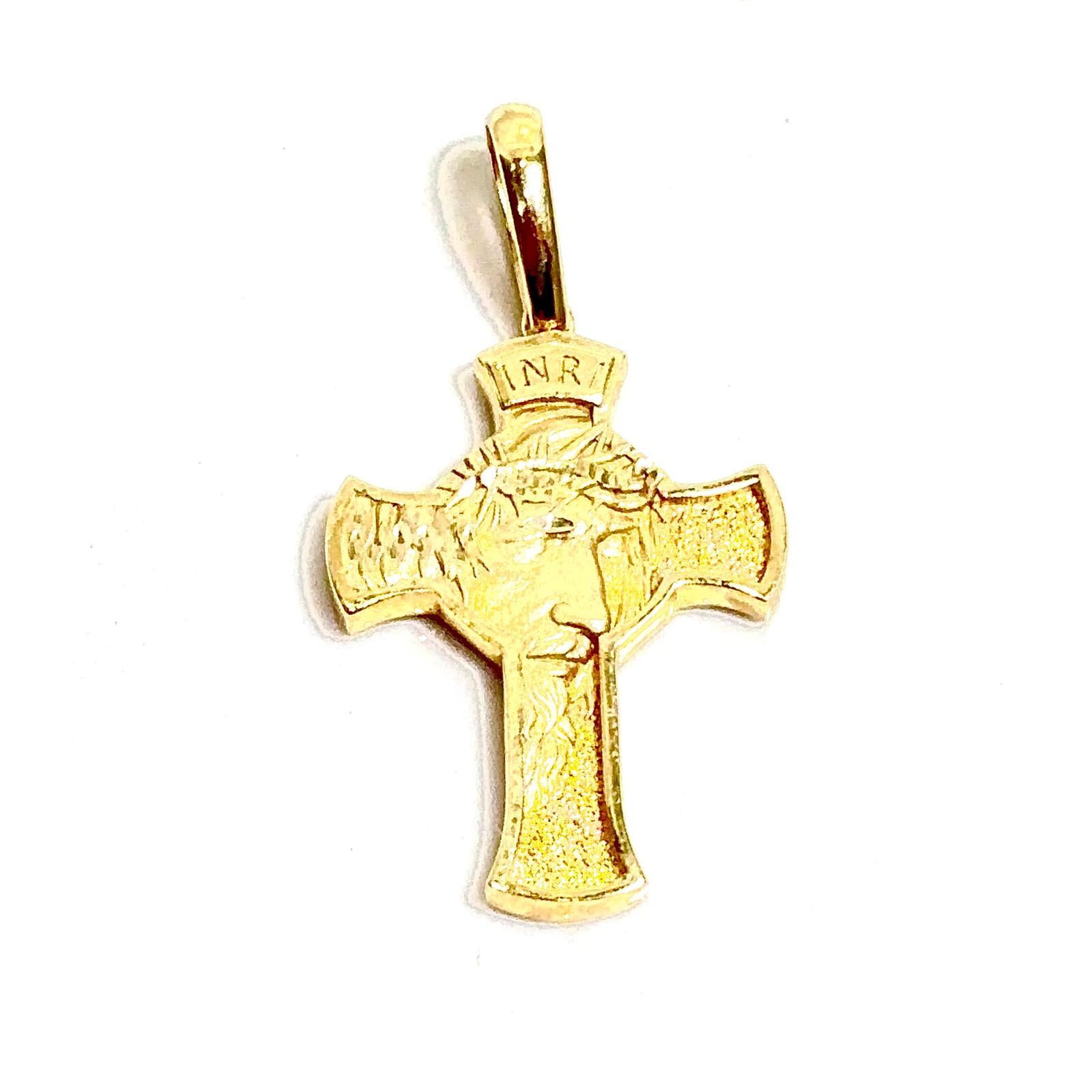 Jesus Cross Pendant - 14 carat gold 00177 PV2