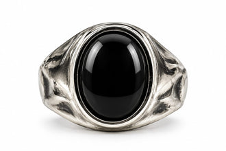 Classic Onyx Ring – 925 Silver