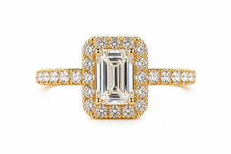 14K Gold Emerald Cut Diamond Ring – IGI Certified 1.41CT VVS2